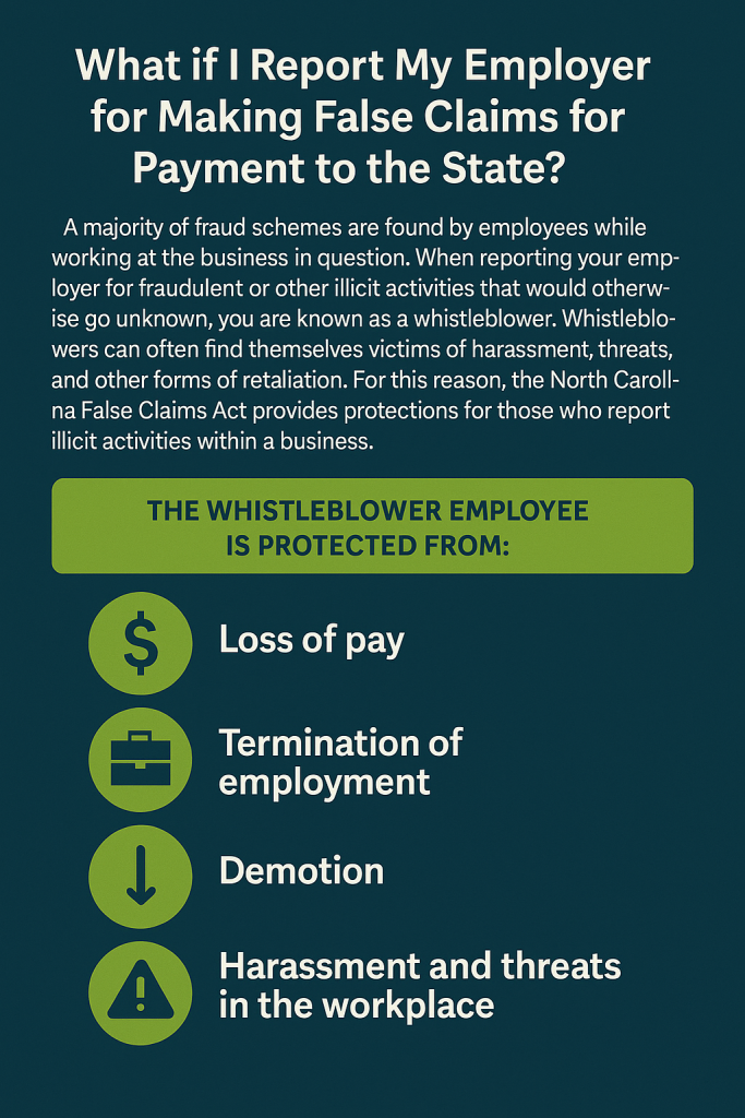 What if I Report My Employer for Making False Claims for Payment to the State?