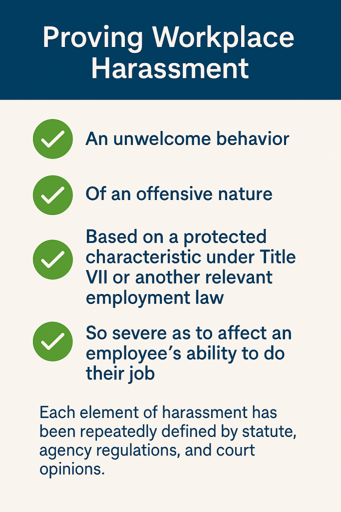 Proving Workplace Harassment